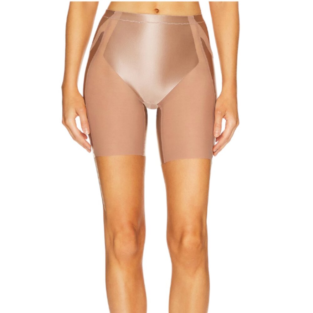 NWT Spanx Booty Lifting Mid Thigh Shapewear Shorts Womens 2X XXL Nude Cafe NEW